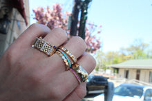 Load image into Gallery viewer, 14K Yellow Gold Half Turquoise &amp; Half Diamond Ring
