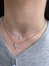 Load image into Gallery viewer, 14K Gold Diamond Small Elongated Heart Necklace
