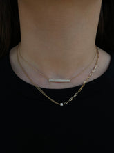 Load image into Gallery viewer, 14K Gold Tripple Diamond Bar Necklace
