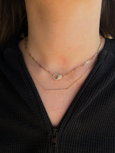 Load image into Gallery viewer, 14K Gold 17 inch Diamond Clasp Necklace

