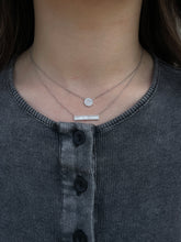 Load image into Gallery viewer, 14K Gold Diamond Bar Baguette Necklace

