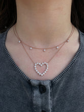 Load image into Gallery viewer, 14K Rose Gold Diamond Heart Necklace
