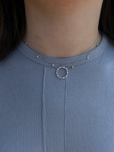 Load image into Gallery viewer, 14k White Gold Open Circle Multi Shaped Diamond Necklace
