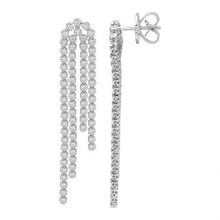 Load image into Gallery viewer, 14K Gold Dangling Diamond Earrings
