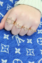 Load image into Gallery viewer, 14K Yellow Gold Small Star of David Link Ring
