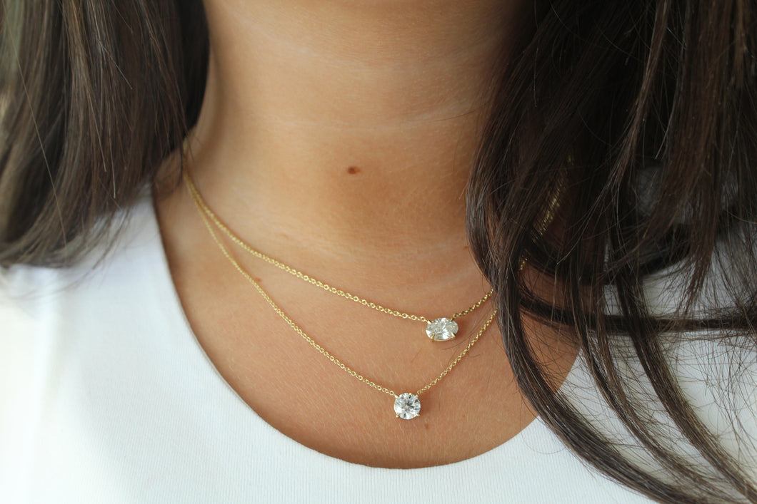 14K Gold 1ct Lab Grown Diamond Round Solitaire