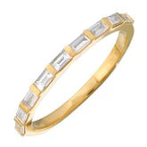 Load image into Gallery viewer, 14K Gold Diamond Baguette Ring
