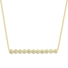 Load image into Gallery viewer, 14K Gold Diamond Circle Bar Necklace
