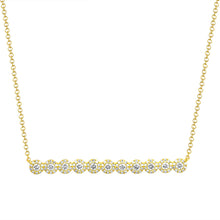 Load image into Gallery viewer, 14K Gold Diamond Circle Bar Necklace
