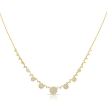 Load image into Gallery viewer, 14K Gold Diamond Circles Necklace
