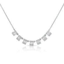Load image into Gallery viewer, 14K Gold Large Hanging Baguette Diamond Necklace

