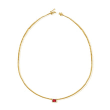 Load image into Gallery viewer, 14K Yellow Gold Flexible Ruby Necklace
