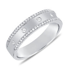 Load image into Gallery viewer, 14K White Gold Diamond Studded Band
