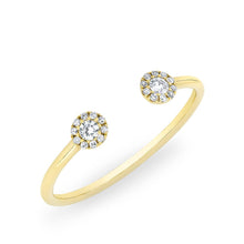Load image into Gallery viewer, 14K Yellow Gold Diamond Circle Open Ring
