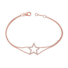 Load image into Gallery viewer, 14K Gold Star Double Bracelet
