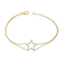 Load image into Gallery viewer, 14K Gold Star Double Bracelet
