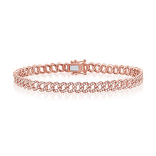 Load image into Gallery viewer, 14K Gold Medium Diamond Cuban Link Bracelet
