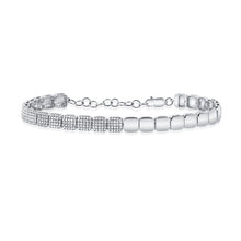 Load image into Gallery viewer, 14K Yellow Gold Cushion Half Diamond Bracelet
