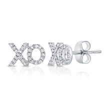 Load image into Gallery viewer, 14K Gold XO Diamond Stud
