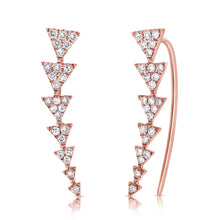 Load image into Gallery viewer, 14K Yellow Gold Graduated Triangle Crawlers

