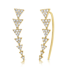 Load image into Gallery viewer, 14K Yellow Gold Graduated Triangle Crawlers
