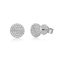 Load image into Gallery viewer, 14K Gold Diamond Circle Earrings
