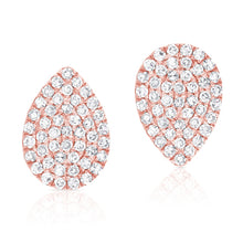 Load image into Gallery viewer, 14K Gold Medium Diamond Teardrop Studs
