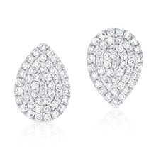 Load image into Gallery viewer, 14K Gold Medium Diamond Teardrop Studs
