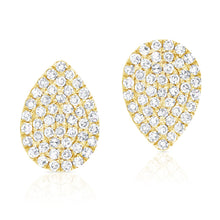 Load image into Gallery viewer, 14K Gold Medium Diamond Teardrop Studs
