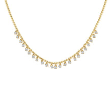 Load image into Gallery viewer, 14K Yellow Gold Diamond Ball Chain Necklace

