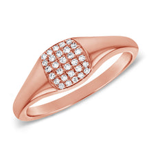 Load image into Gallery viewer, 14K Gold Diamond Pinky Signet Ring
