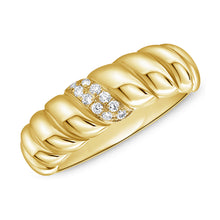 Load image into Gallery viewer, 14K Gold and Diamond Braided Ring
