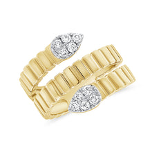 Load image into Gallery viewer, 14K Yellow Gold Wrap and Pear Shape Diamond Ring
