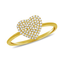 Load image into Gallery viewer, 14K White Gold Diamond Heart Ring
