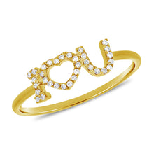 Load image into Gallery viewer, 14K Gold I Heart You Ring
