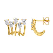 Load image into Gallery viewer, 14K Yellow Gold Lab Grown Diamond Cage Earrings
