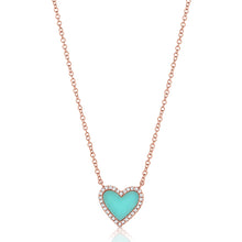 Load image into Gallery viewer, 14K Gold Medium Turquoise Heart
