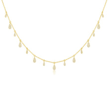 Load image into Gallery viewer, 14K Yellow Gold Diamond Teardrop Necklace
