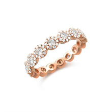 Load image into Gallery viewer, 14K Gold Circle Diamond and Pave Ring
