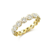 Load image into Gallery viewer, 14K Gold Circle Diamond and Pave Ring
