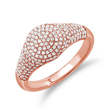 Load image into Gallery viewer, 14K Gold Diamond Signet Ring
