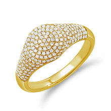 Load image into Gallery viewer, 14K Gold Diamond Signet Ring
