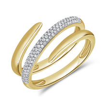 Load image into Gallery viewer, 14K Yellow Gold Diamond Pave Wrap Ring
