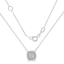 Load image into Gallery viewer, 14K Gold Diamond Necklace with Cushion Halo
