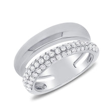 Load image into Gallery viewer, 14K Gold Double Diamond and Gold Ring
