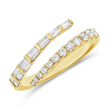 Load image into Gallery viewer, 14K Yellow Gold Diamond Baguette Wrap Ring
