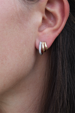 Load image into Gallery viewer, 14K Yellow Gold Diamond Rounded Cage Earrings
