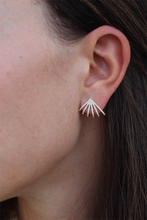Load image into Gallery viewer, 14K Yellow Gold Diamond Cage Earrings
