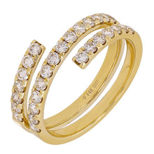 Load image into Gallery viewer, 14K Yellow Gold Diamond Wrap Around Ring

