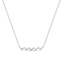 Load image into Gallery viewer, 14K Yellow Gold Diamond Zig Zag Bar Necklace
